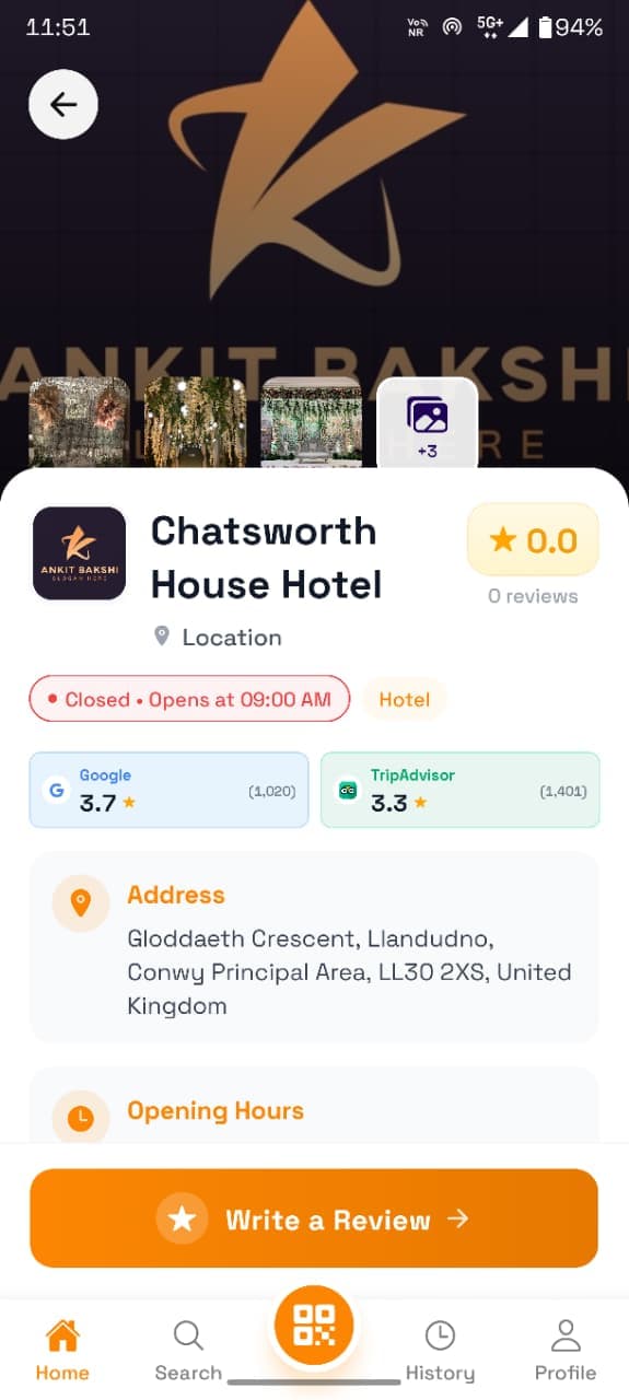 HashView App - Home Screen